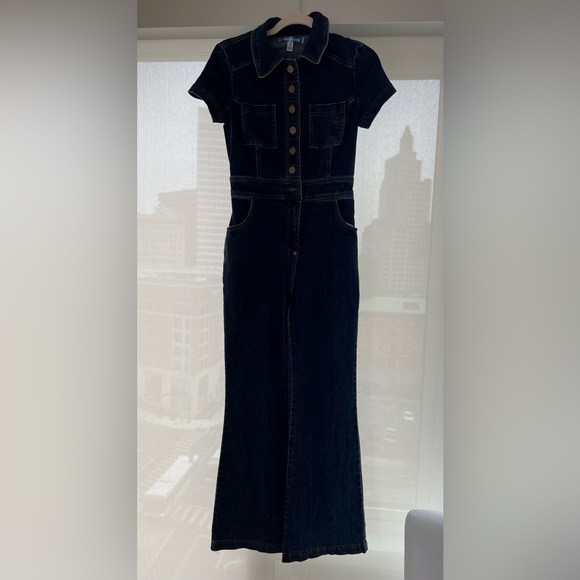 *SOLD* NWT Urban Outfitters Denim Coverall Jumpsuit XS - Picture 5 of 11